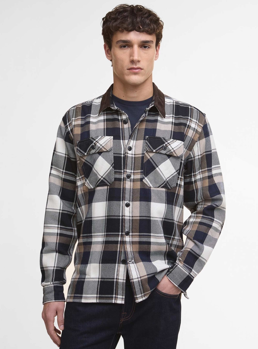 Barbour Grasmoor Relaxed Checked Shirt - Navy