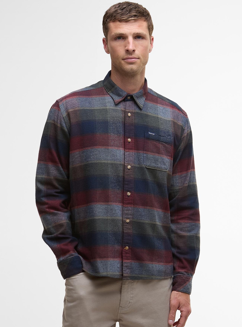 Barbour Copswell Relaxed Checked Shirt - Navy