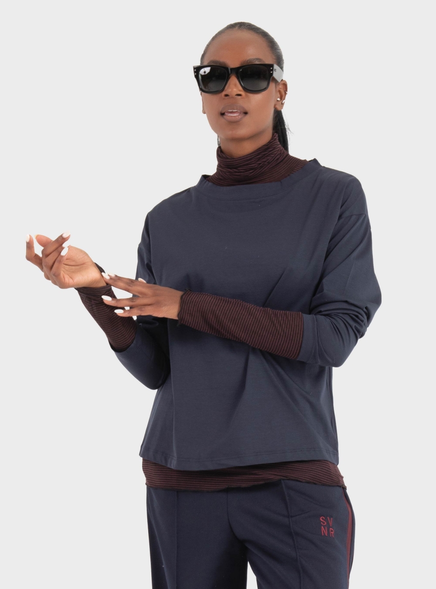 Souvenir Relaxed Fit Blouse - Dark Blue