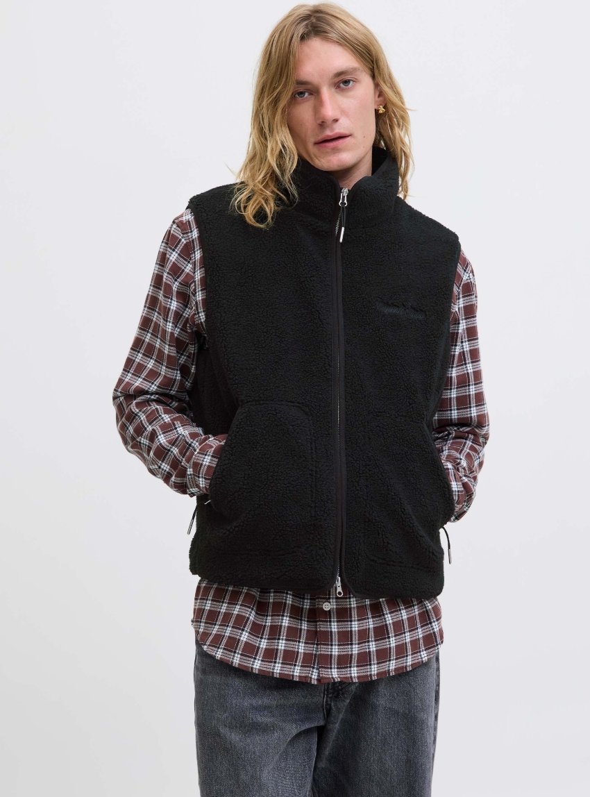 Jack & Jones Norrebro Teddy Bodywarmer - Black