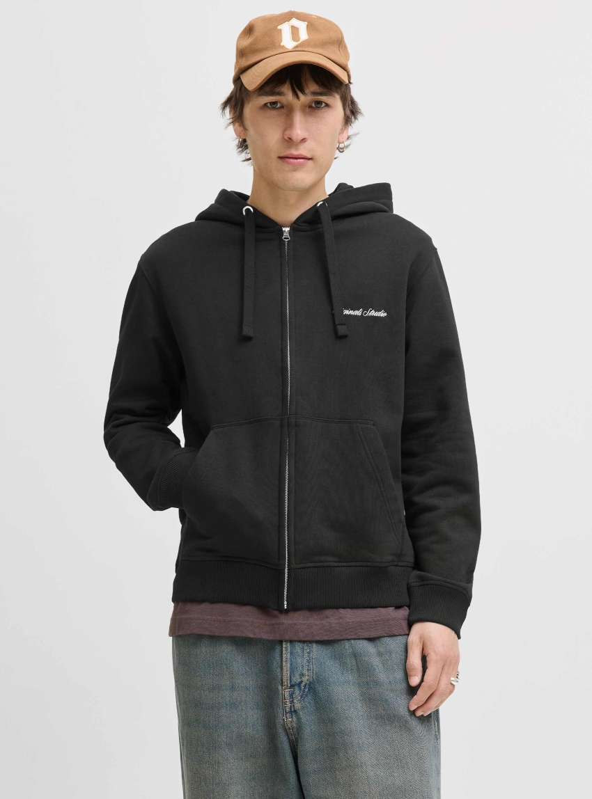 Jack & Jones Norrebro Sweat Zip Hoodie - Black