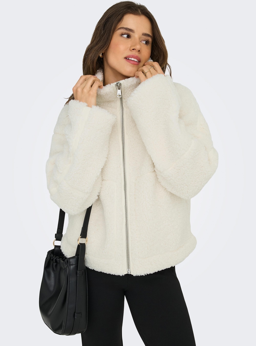 Only Aspen Teddy Jacket - White