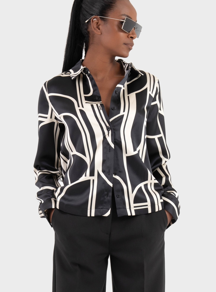 Vero Moda Hadley Shirt - Printed Black