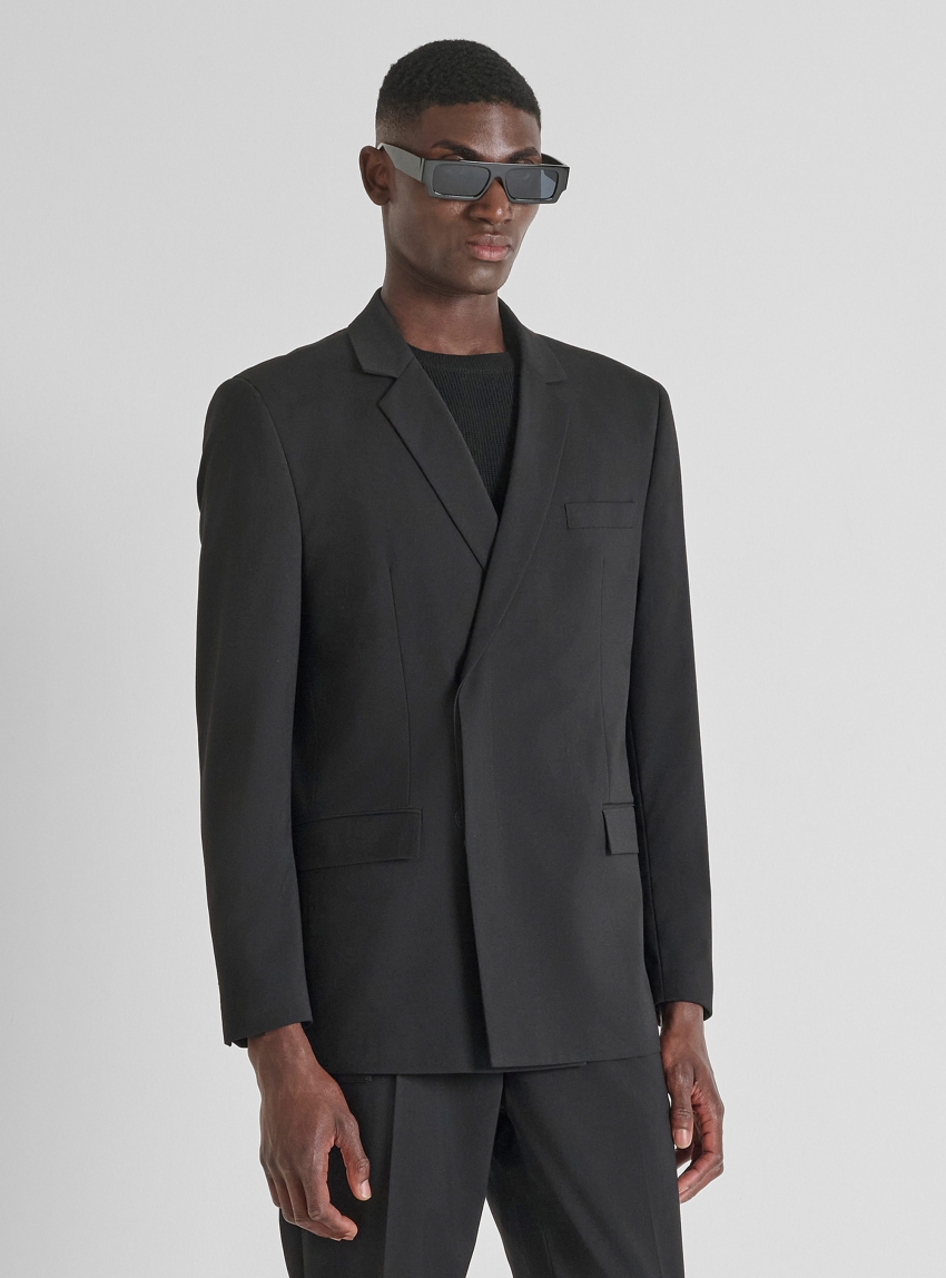 Antony Morato Alan Regular Fit  In Stretch Viscose Blend Jacket - Black