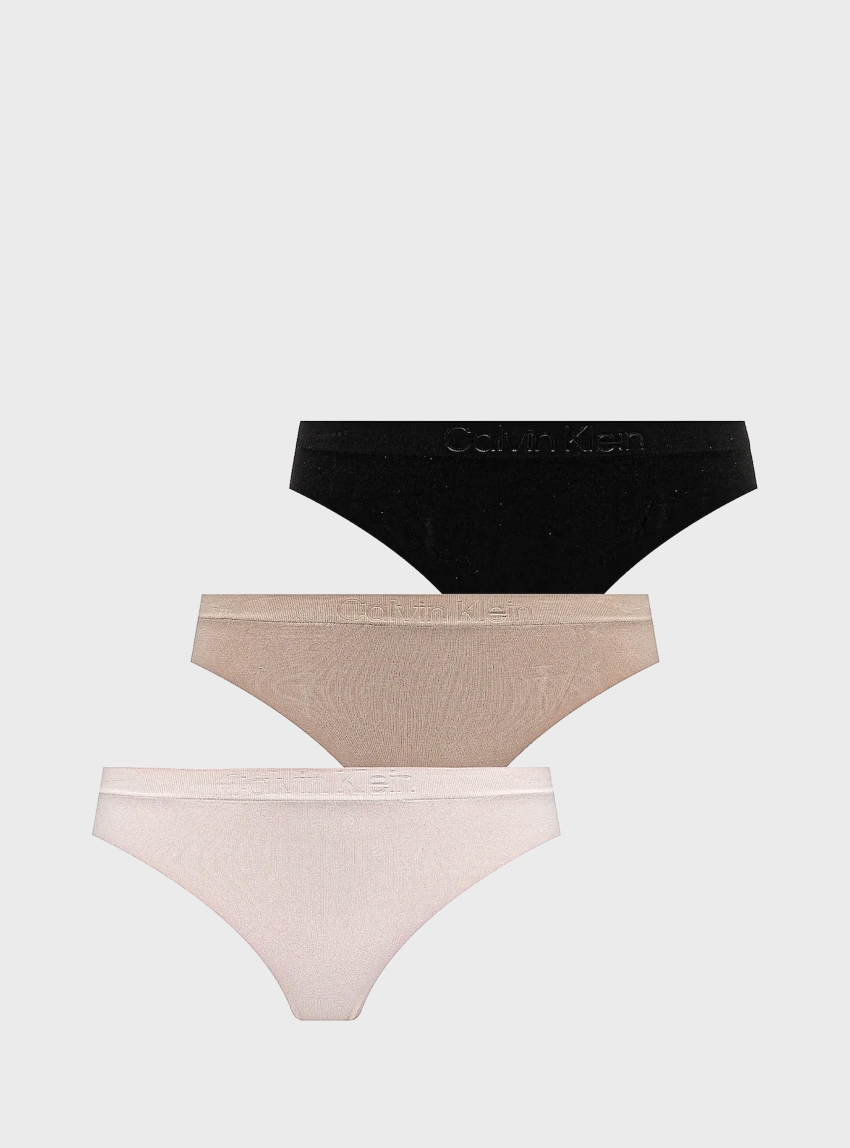 Calvin Klein 3 Pack Bikini Briefs - Bonded Flex Seamless - Multi Colors