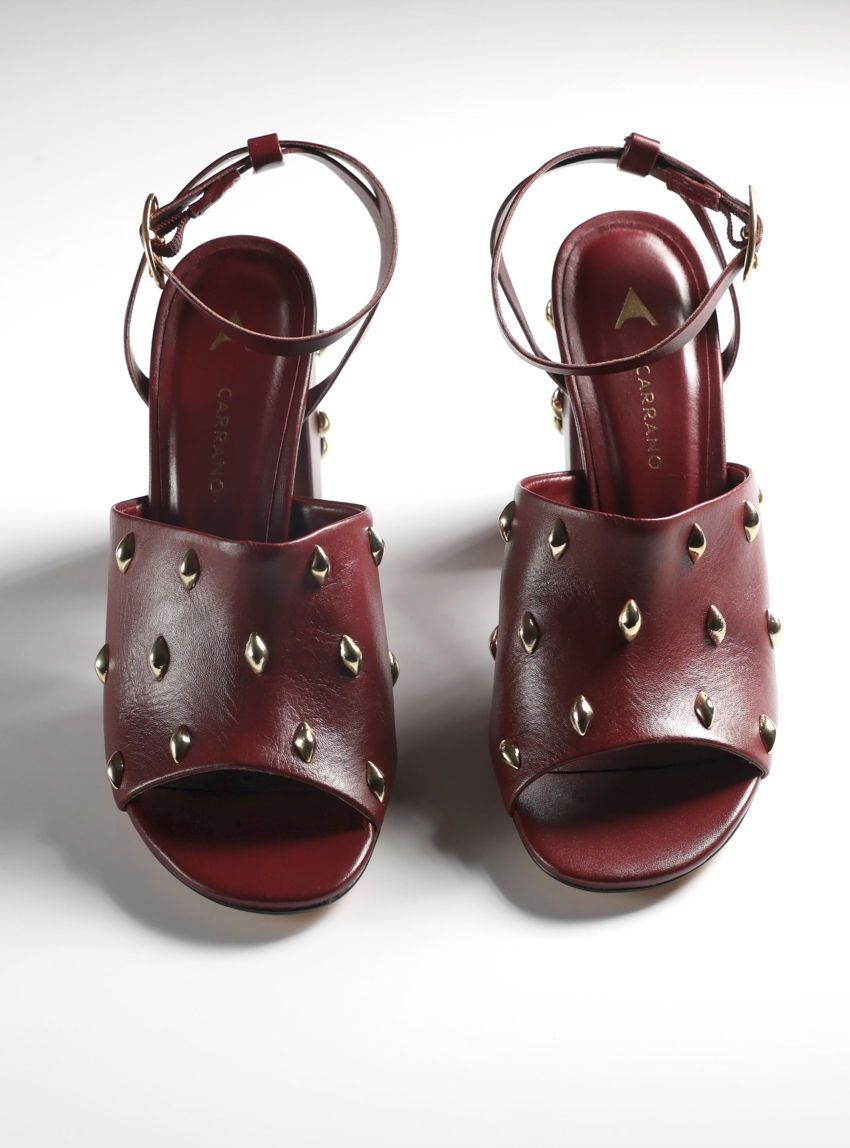 Carrano Heel Sandals - Bordeaux
