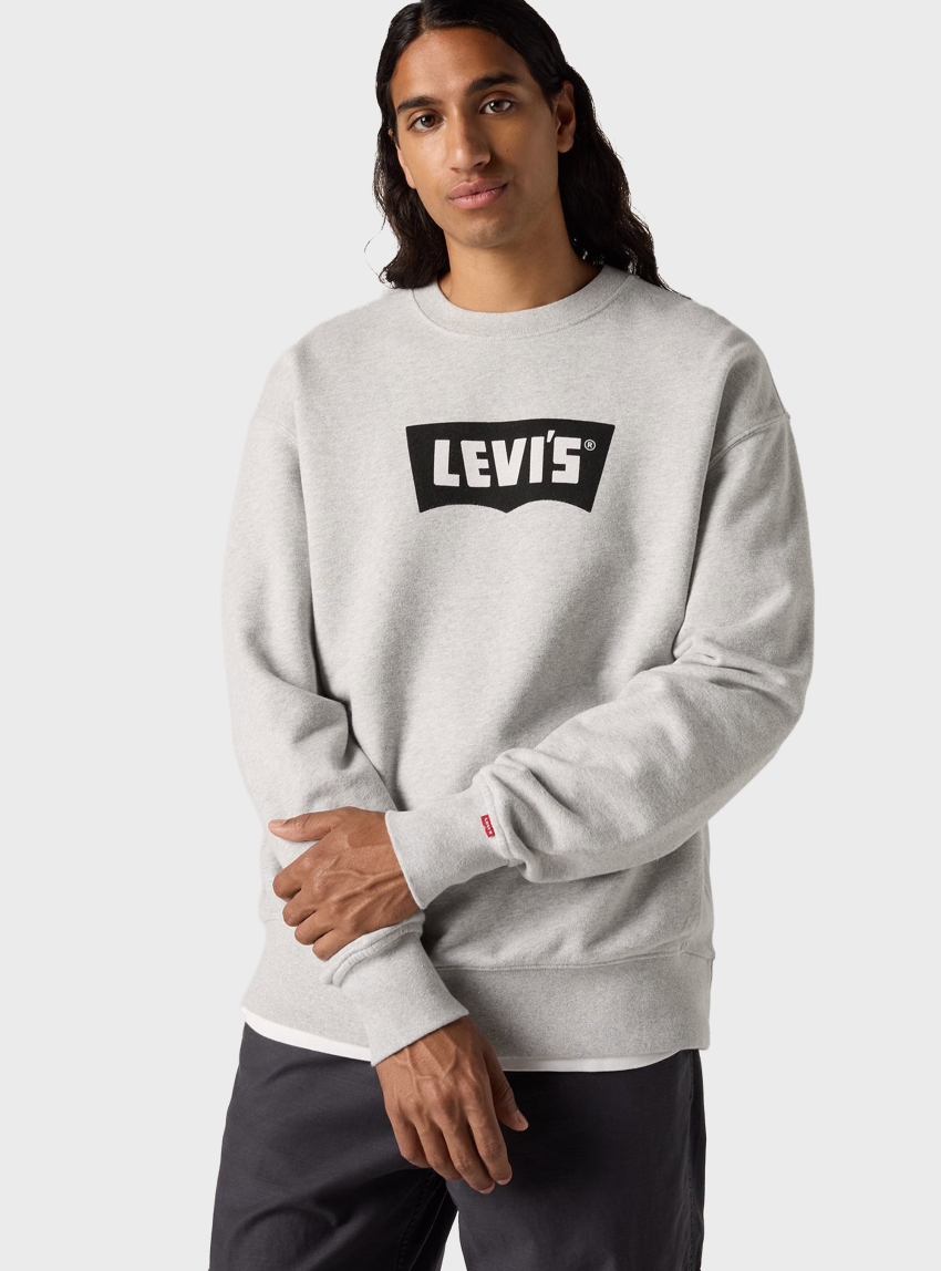 Levi's Premium Graphic Crewneck Sweatshirt - Light Grey Melange