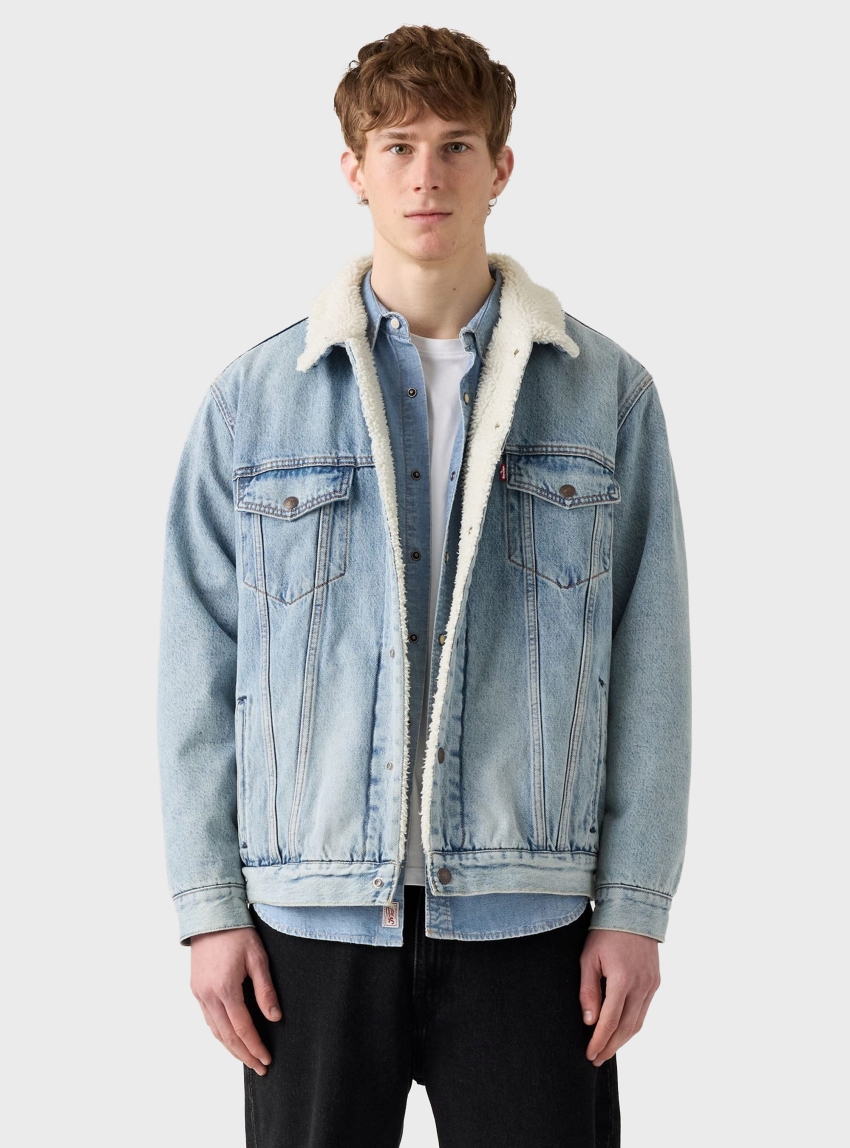 Levi's Relaxed Fit Sherpa Trucker Jacket - Blue