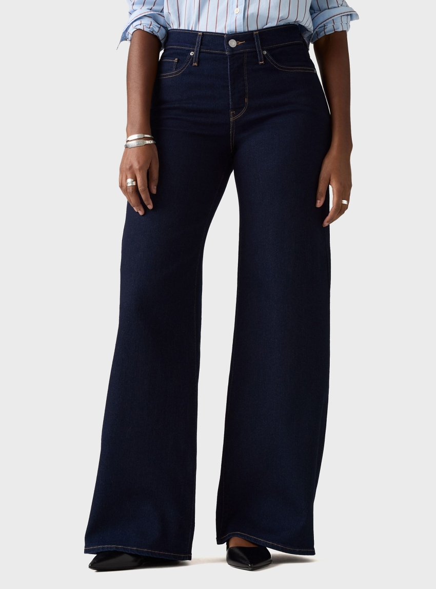 Levi's 318™ Shaping Wide Leg Jeans - Unwashed Denim