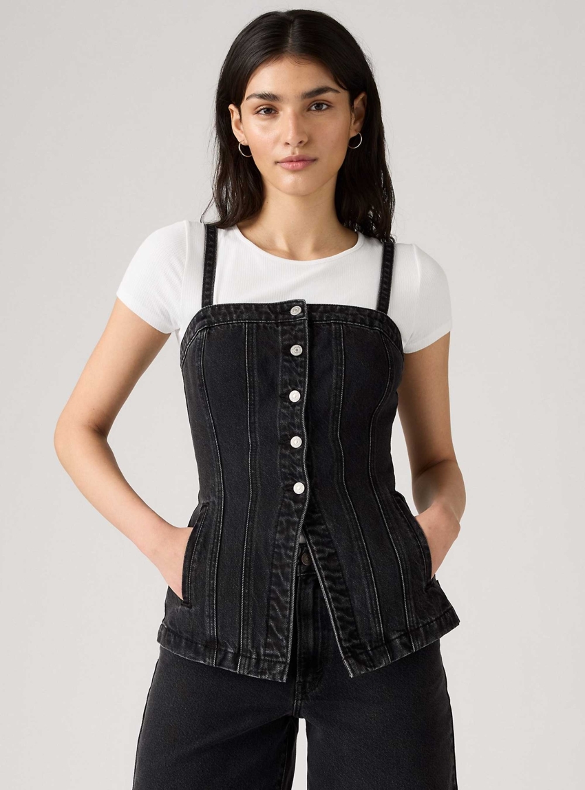 Levi's Tailored Bustier - Black Denim