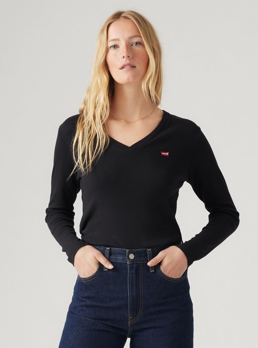 Levi's Essential Housemark Long-sleeve Tee - Black