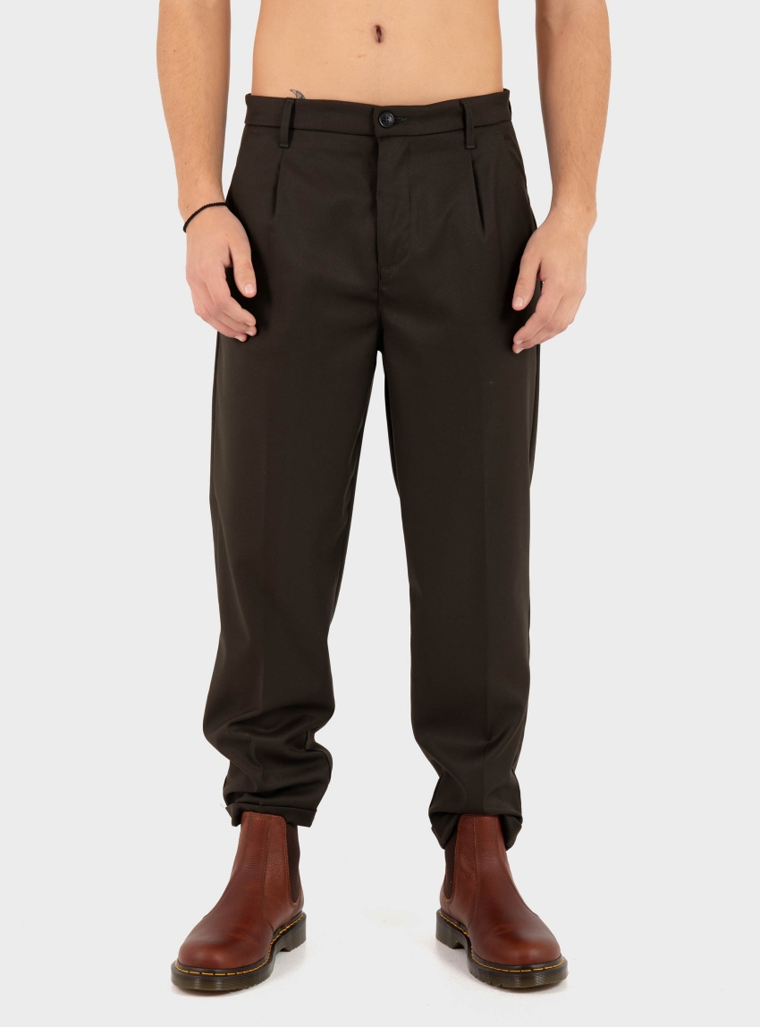 Gianni Lupo Pleated Trousers - Olive 
