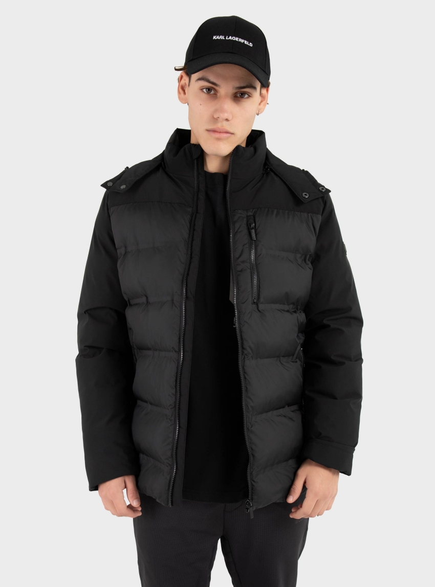 Karl Lagerfeld HOODED JACKET - Black