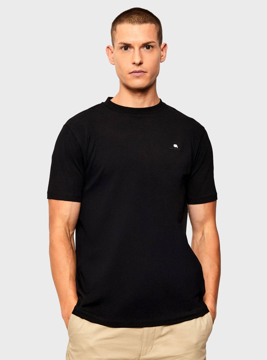 Karl Lagerfeld Micro Ikonik Logo T-Shirt - Black