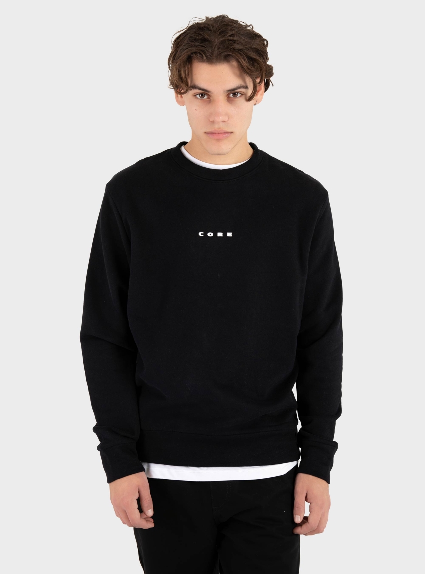 Jack & Jones Jcostance Relaxed Crew Neck Sweater - Black
