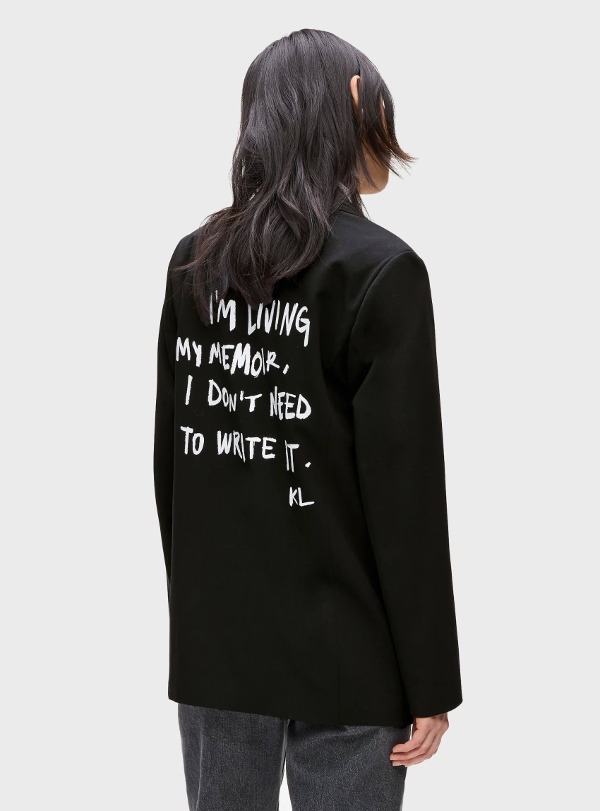 Karl Lagerfeld Jeans Karl Quote Blazer - Black