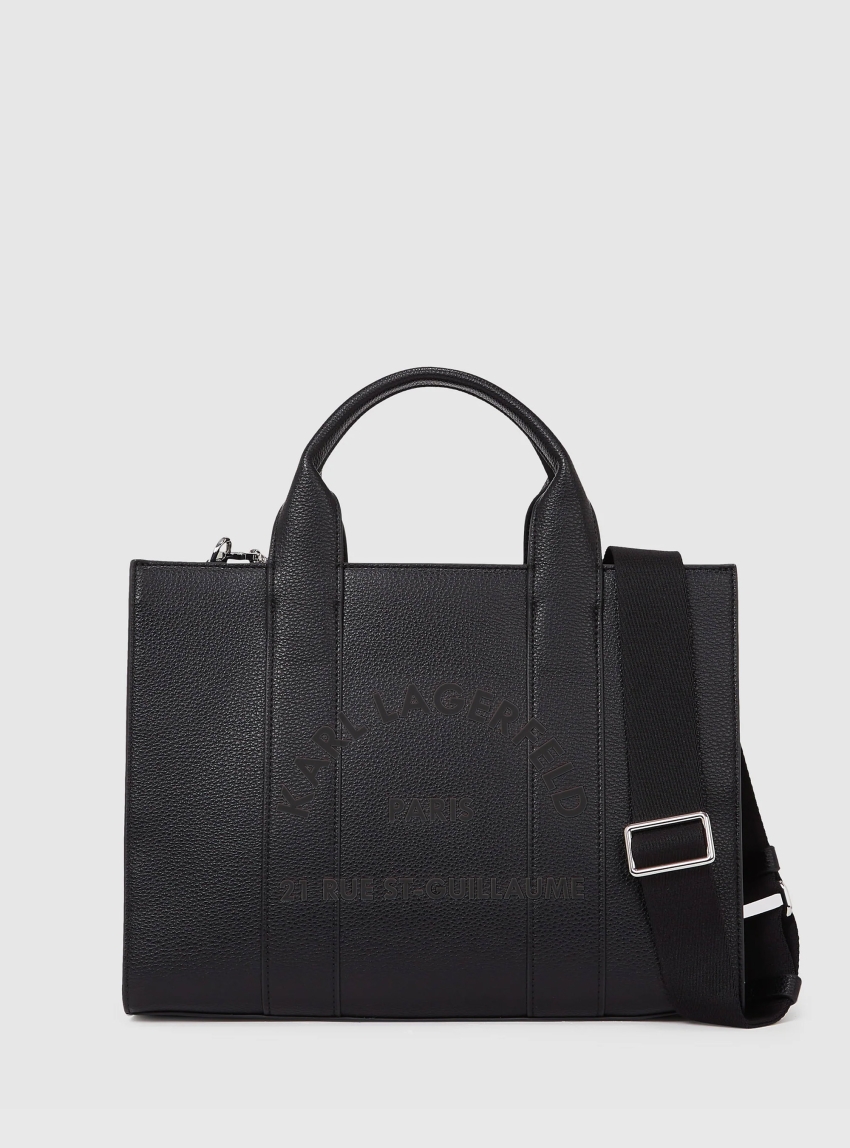 Karl Lagerfeld Rue St-Guillaume Medium Tote Bag - Black