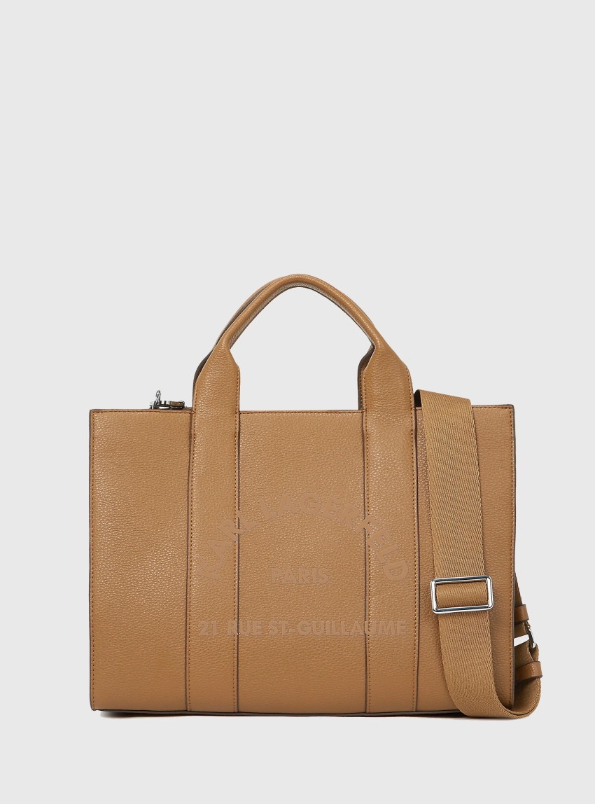 Karl Lagerfeld Rue St-Guillaume Medium Tote Bag - Beige