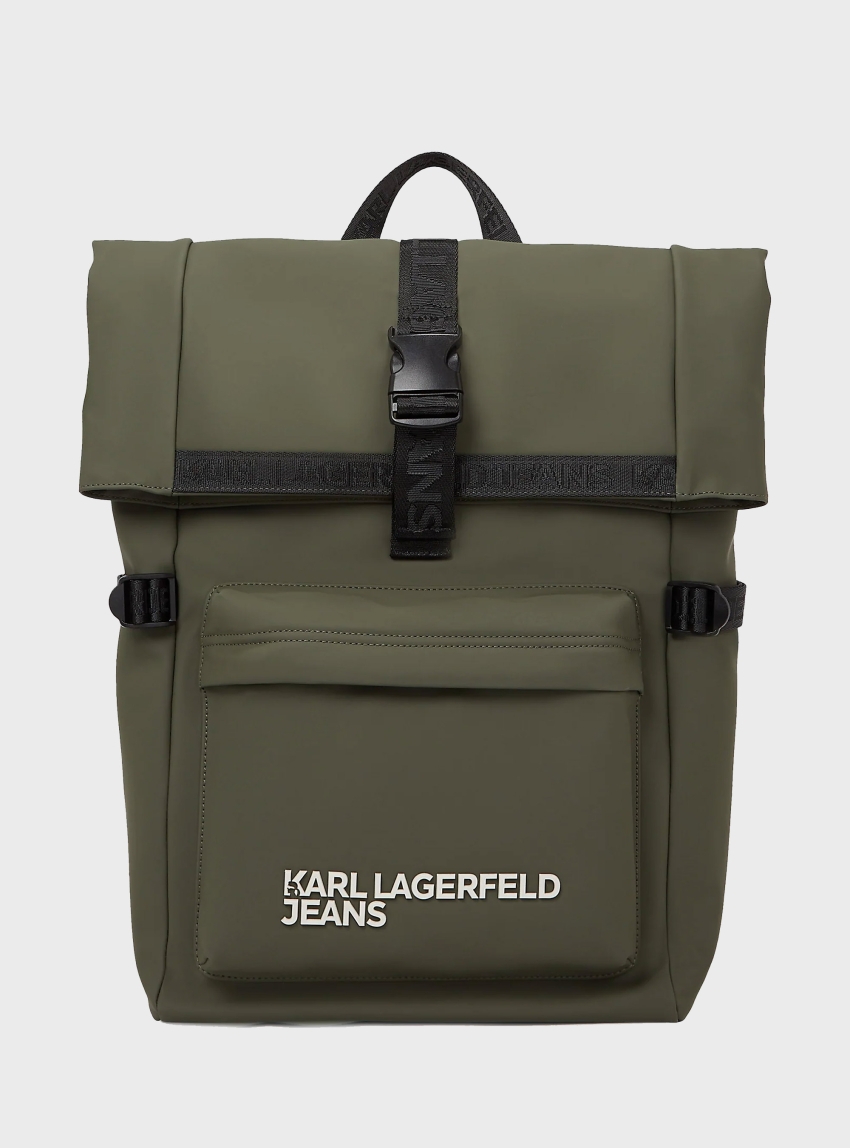 Karl Lagerfeld Jeans Coated Backpack - Dark Green