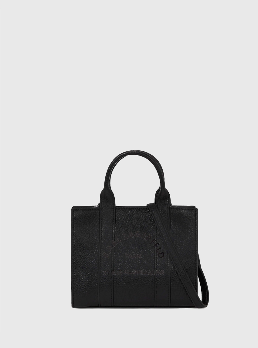 Karl Lagerfeld Rue St-Guillaume Mini Tote Bag - Black