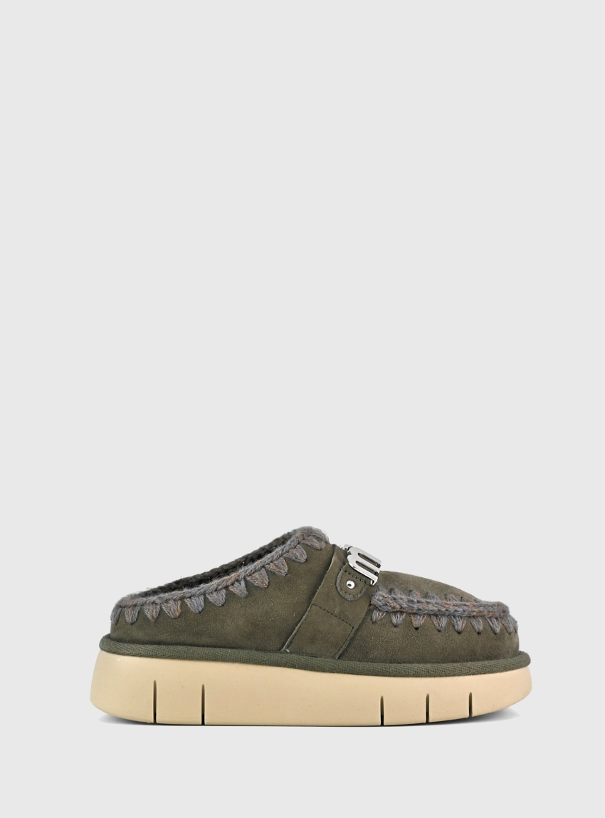 Mou Bounce Clog Suede - Black