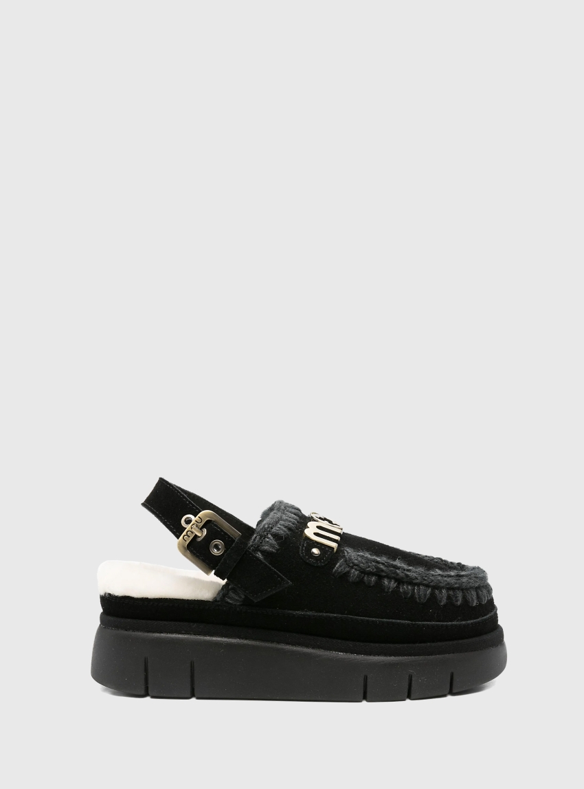 Mou Bounce Clog Back Strap - Black