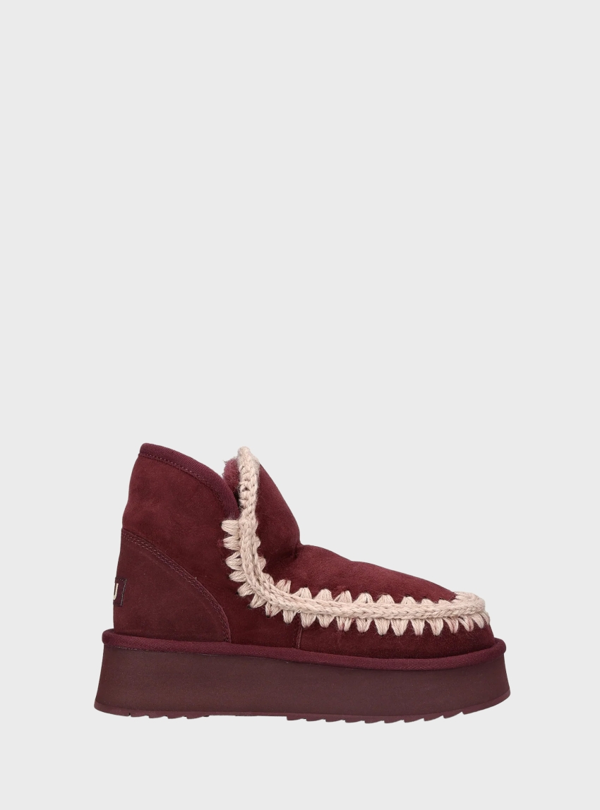 Mou Mini Eskimo Platform Boots - Bordeaux