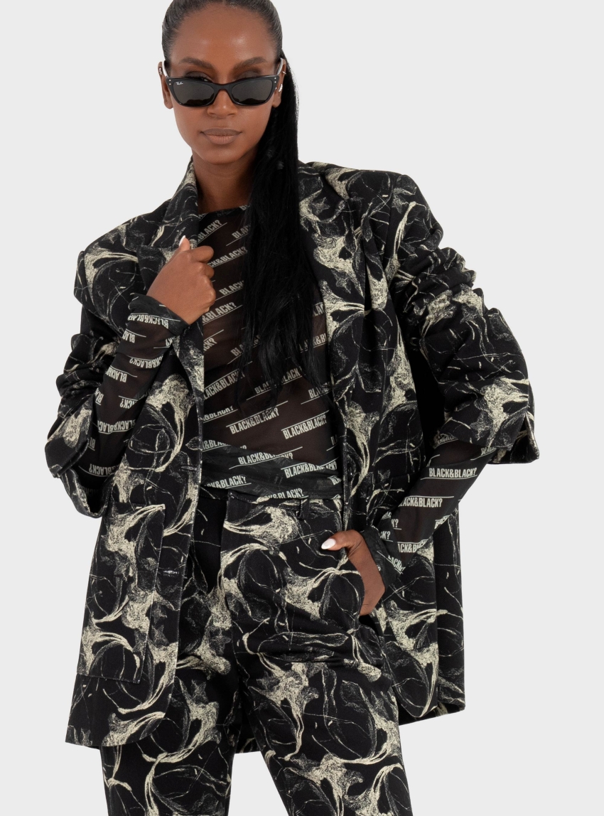 Black & Black  Denim Blazer - Denim