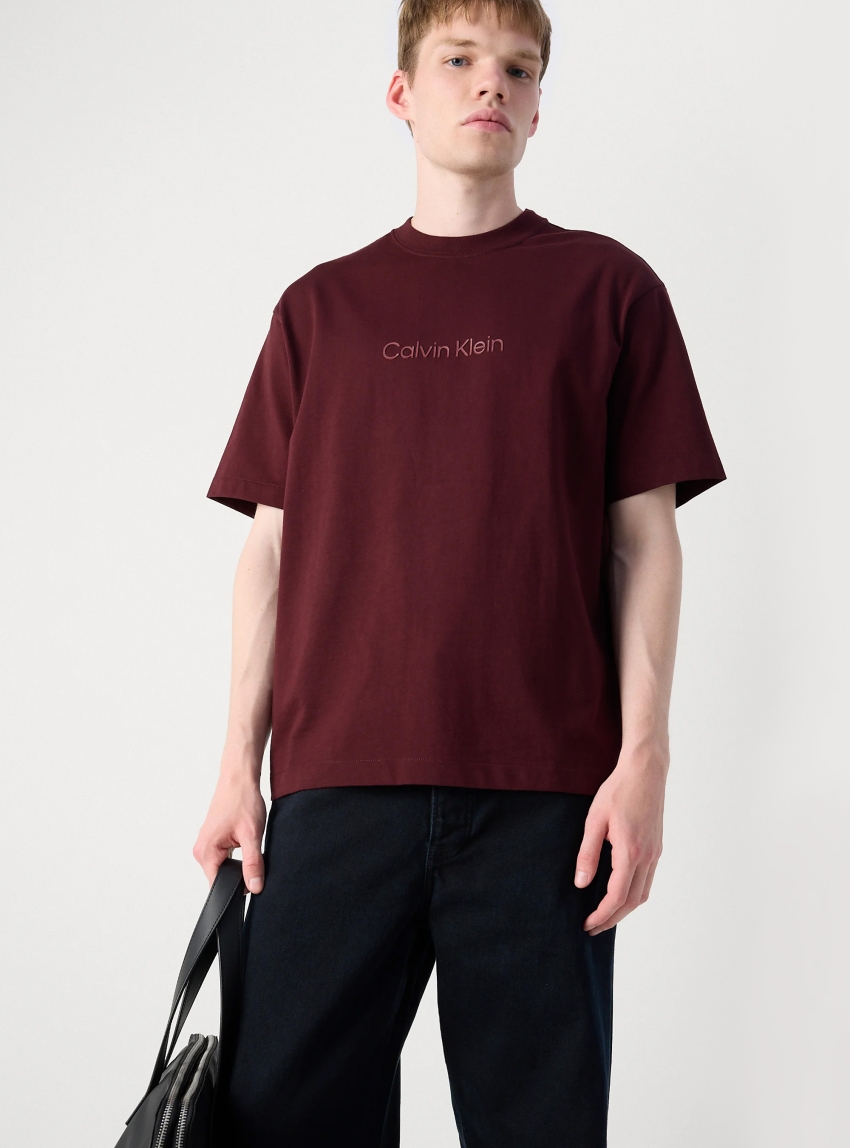 Calvin Klein Logo T-shirt - Brown