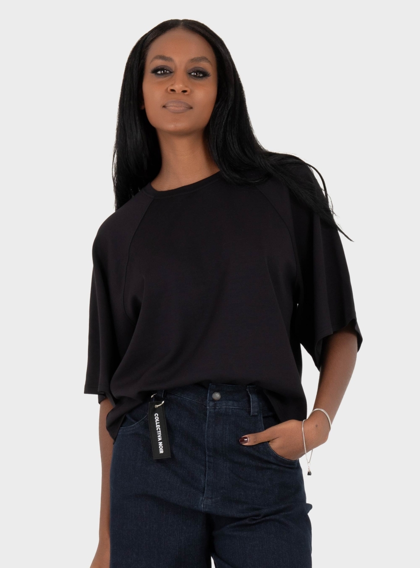 Jdy Eldora 2/4 T-Shirt - Black