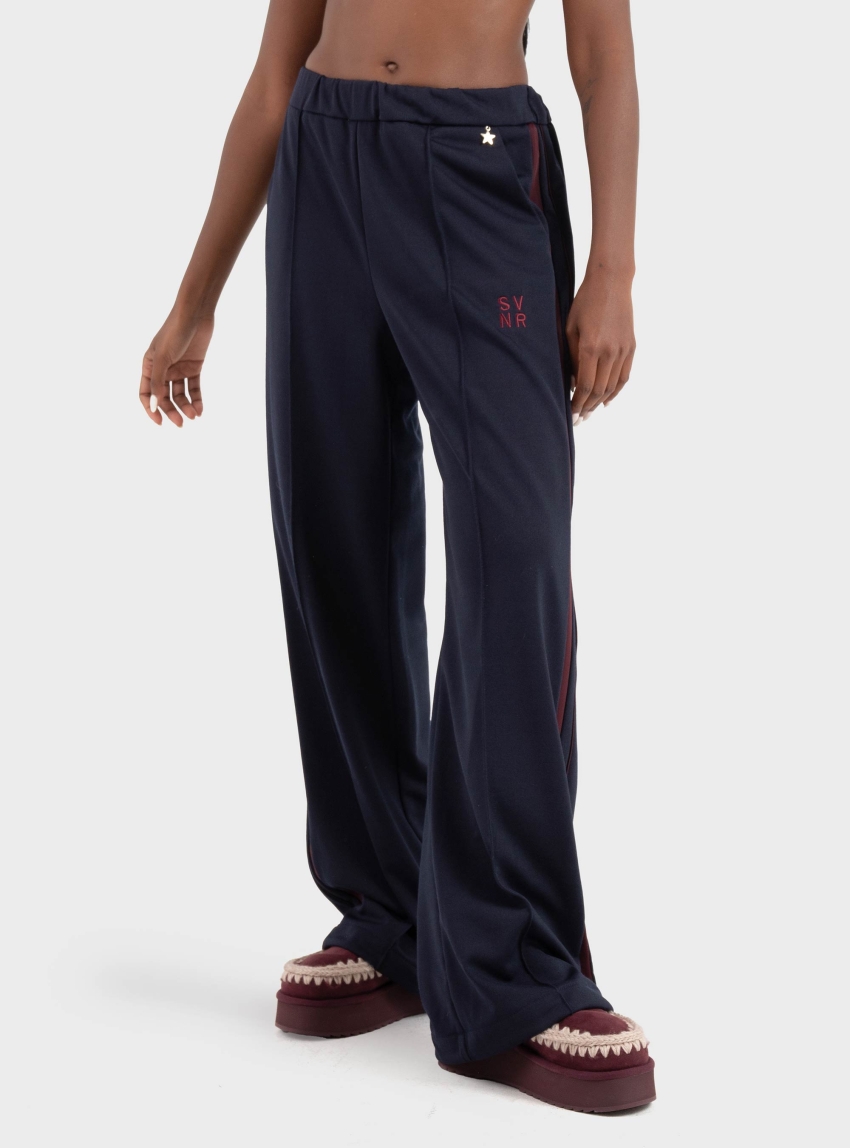 Souvenir Wide Track Pants - Dark Blue