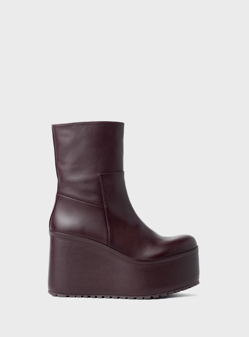 Paloma Barcelo Barta track suede Ankle Boots - Bordeaux