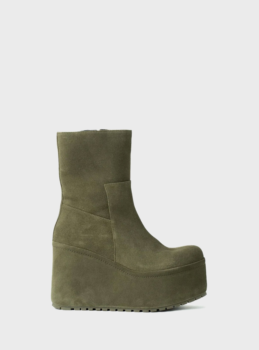 Paloma Barcelo Barta track suede Ankle Boots - Khaki