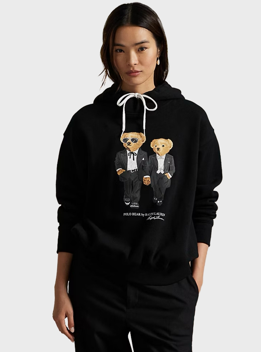 Polo Ralph Lauren The Ralph & Ricky Tuxedo Bear Hoodie - Black