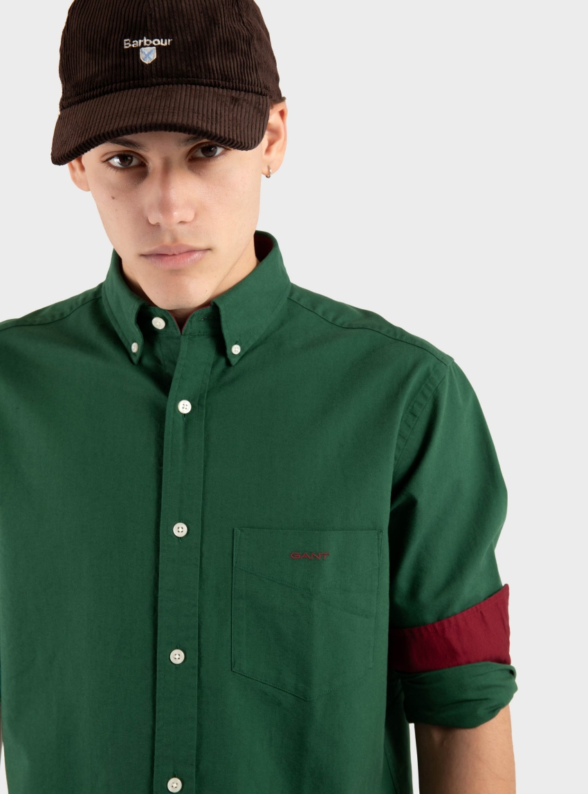 Gant Regular Fit Beefy Oxford Shirt - Green