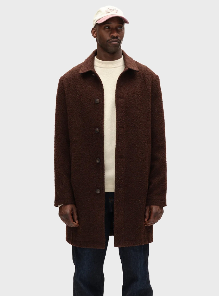 Gabba Milano Boucle Coat - Brown