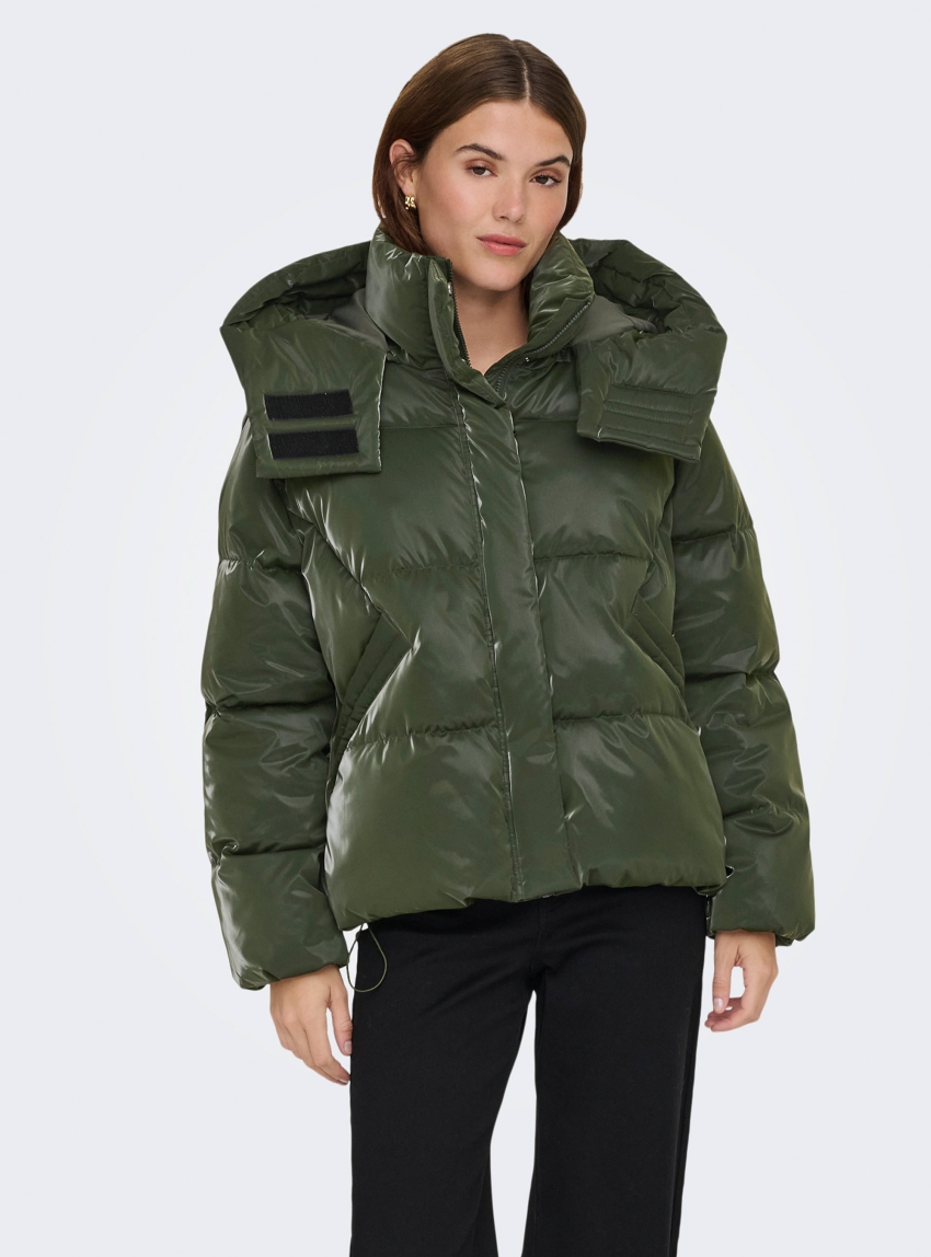 Only Bergen Oversized Puffer Jacket - Dark Green