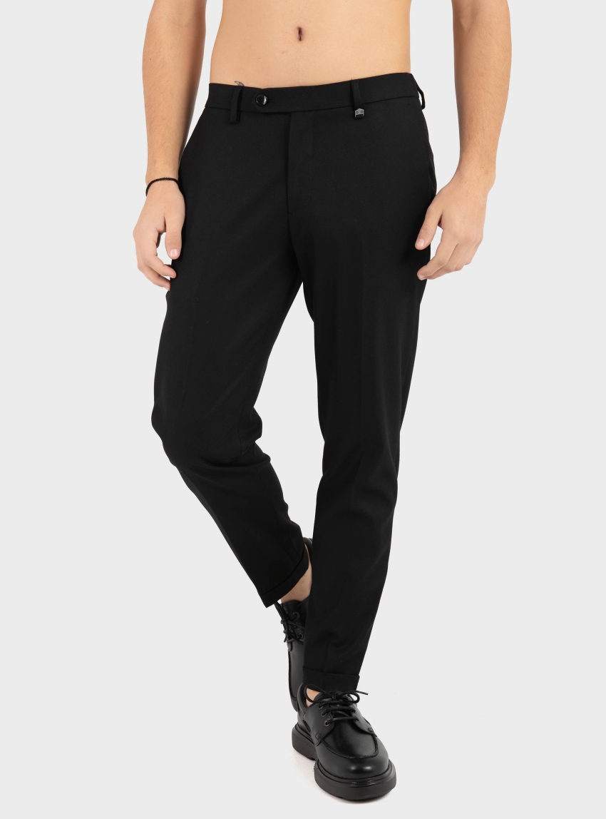 Antony Morato Slim Fit Ankle Length "Rad" Trousers - Black