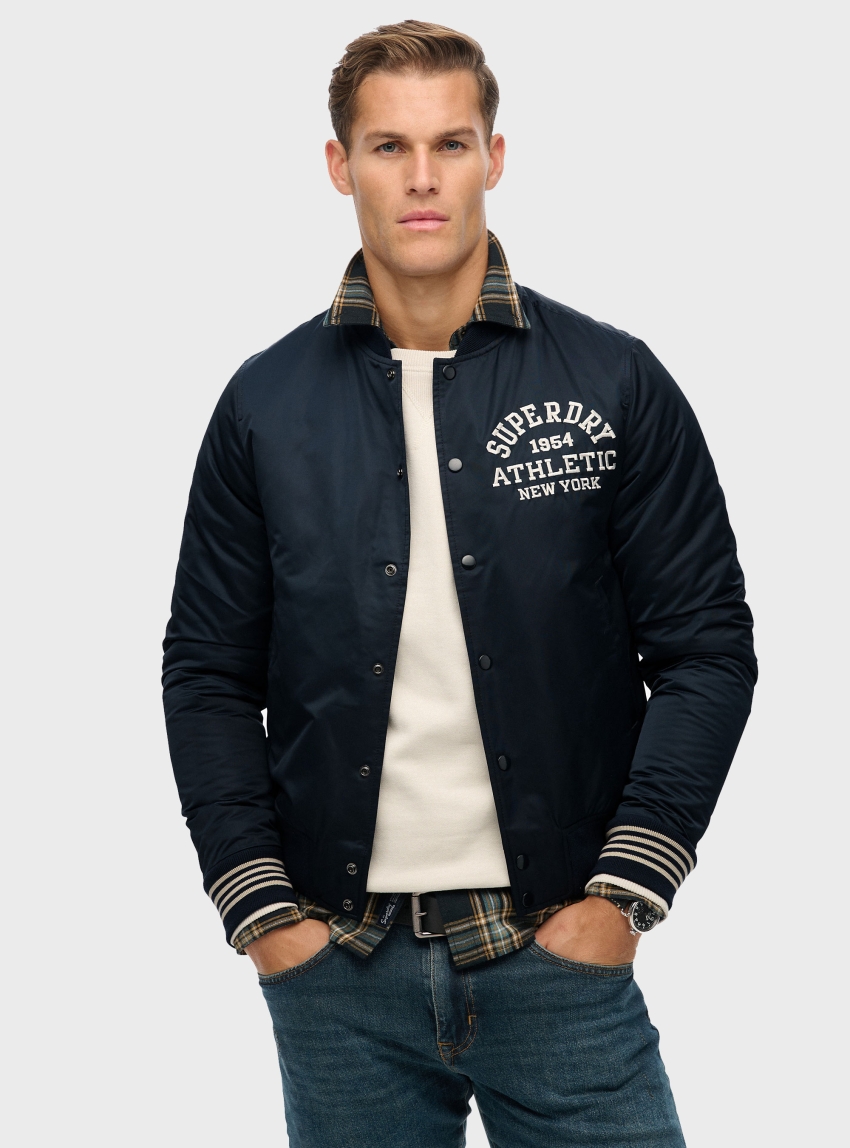 Superdry Athletic Varsity Bomber Jacket - Navy