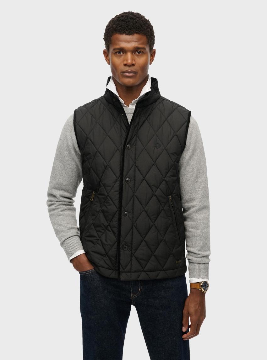 Superdry Quilted Estate Gilet - Black