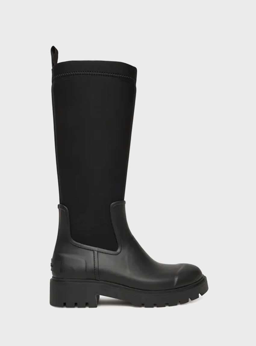Calvin Klein High Rainboot Neoprene Boots - Black