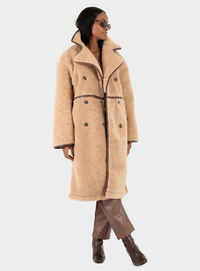 Only Cacey Bonded Coat - Beige