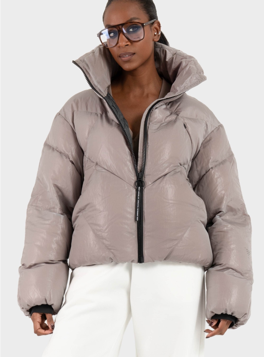 Krakatau Nebula Short Puffer Jacket - Grey