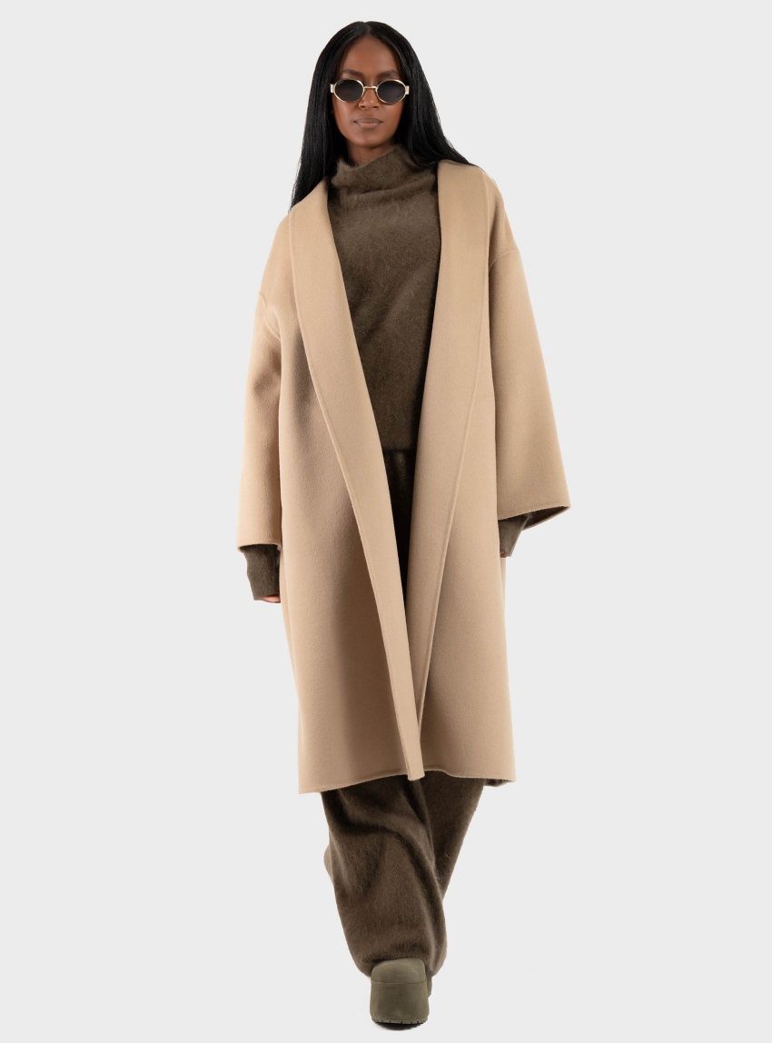 Drykorn Bauprey Double Faced Wool Coat - Beige