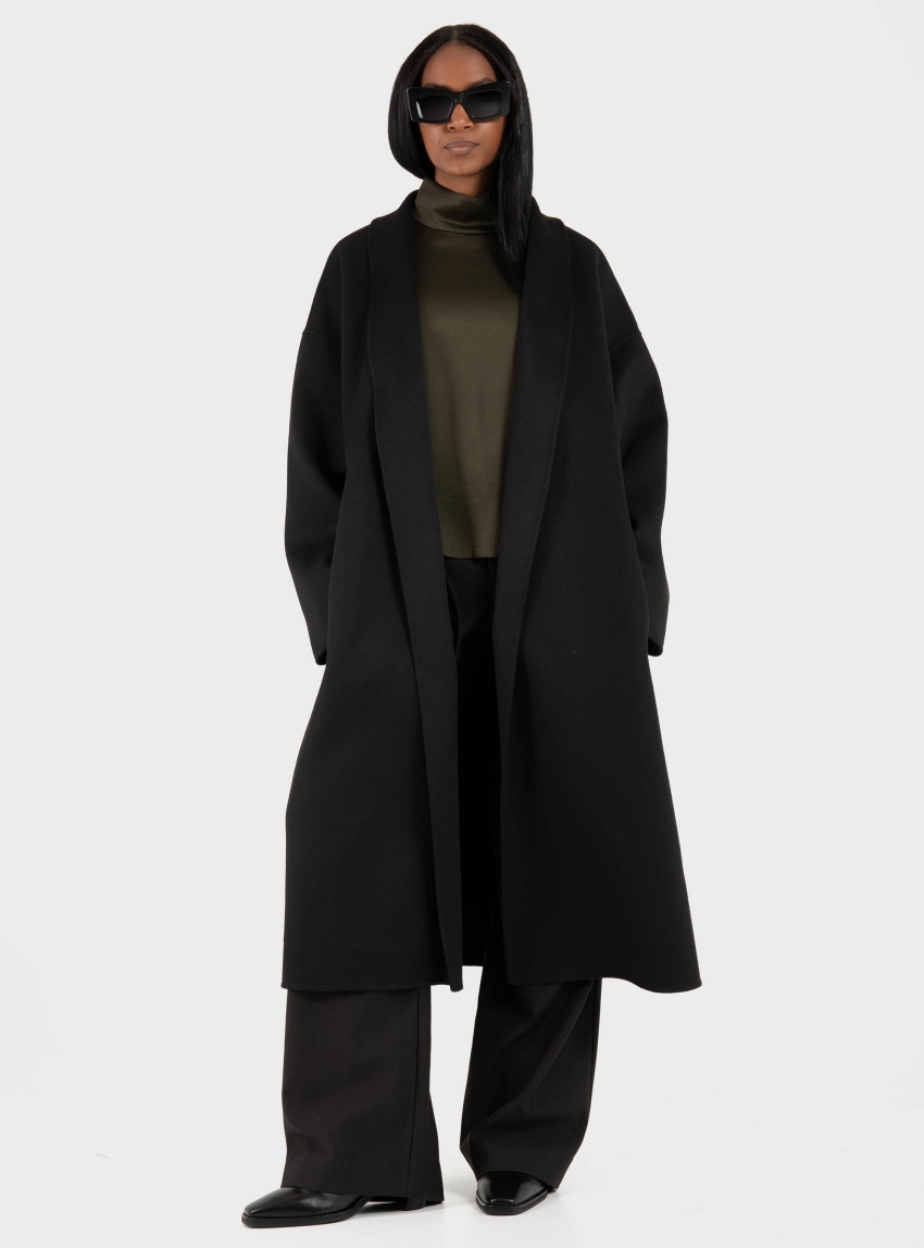 Drykorn Bauprey Double Faced Wool Coat - Black