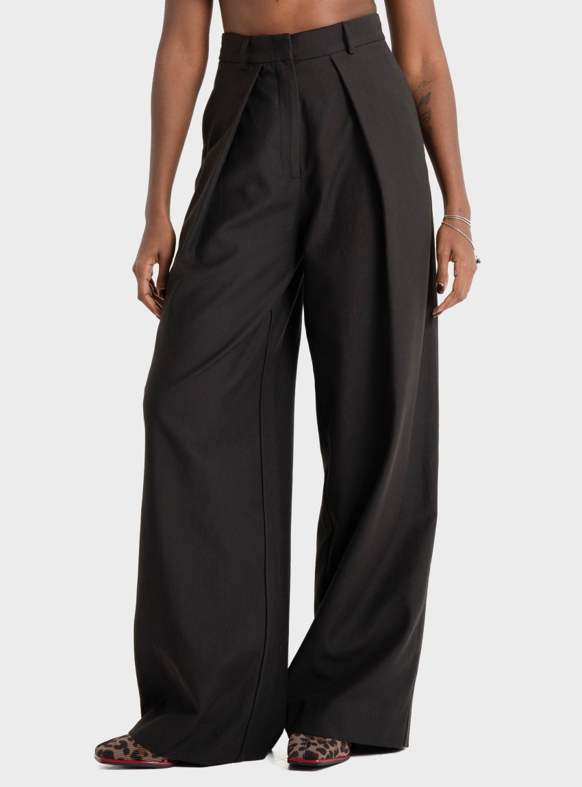 Black & Black  PANTS - Black