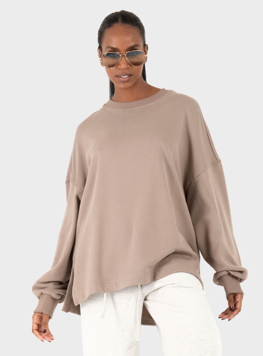 Four Minds CROP BLOUSE - Light Brown