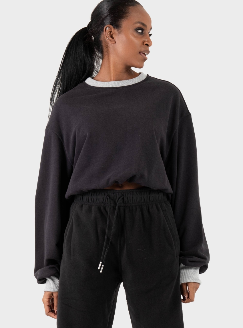 Four Minds CROP BLOUSE - Black