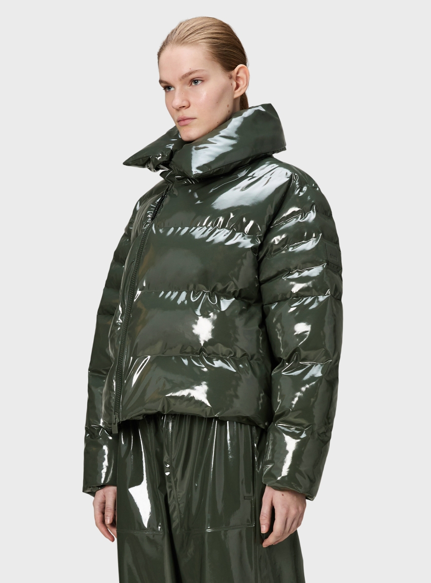 Rains Alta Vision Short Puffer Jacket - Green