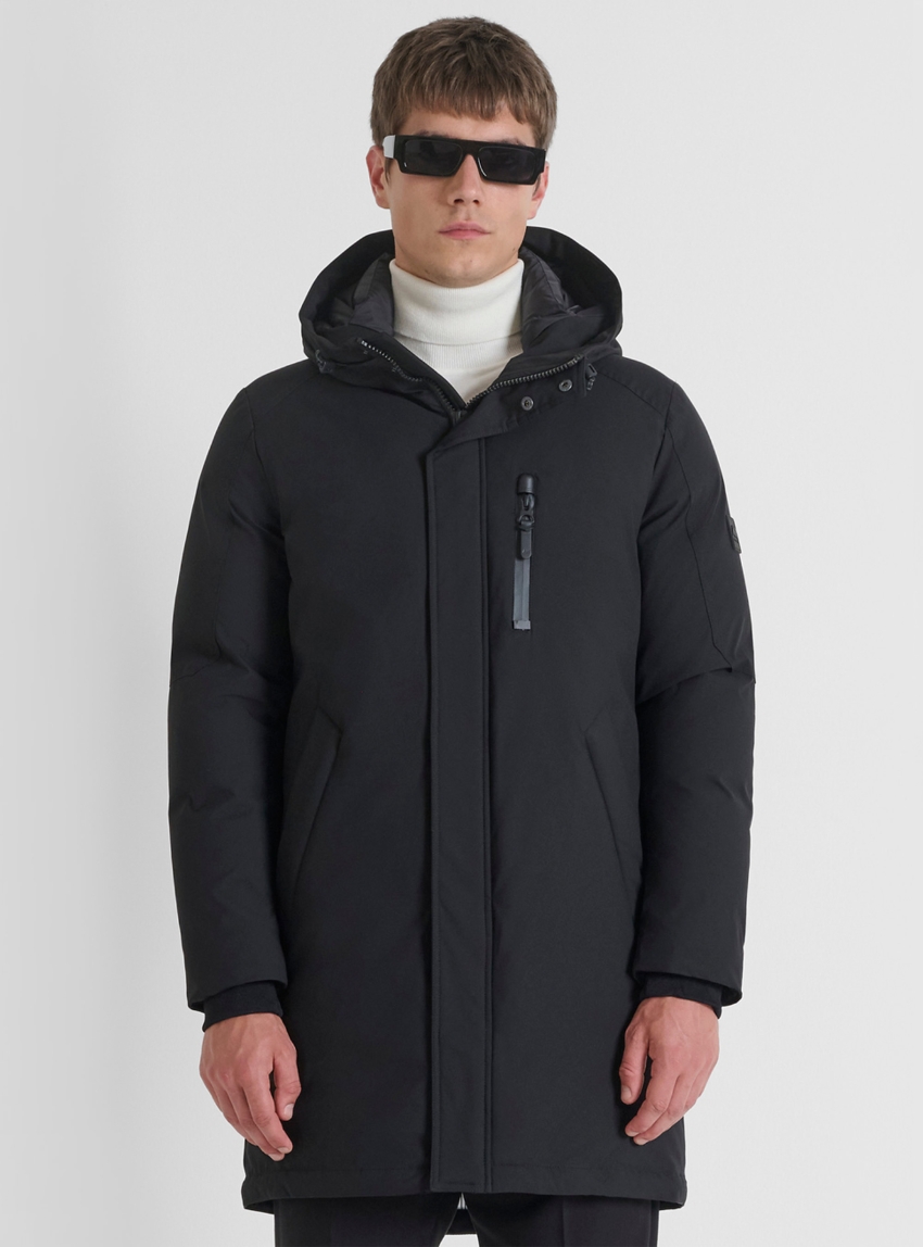 Antony Morato Regular Fit Down Jacket In Waterproof Technical Fabric - Black